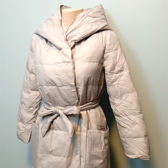 🅱️🅾️G🅾️ White duck down 90% long jacket with hood - Picture 4 of 9